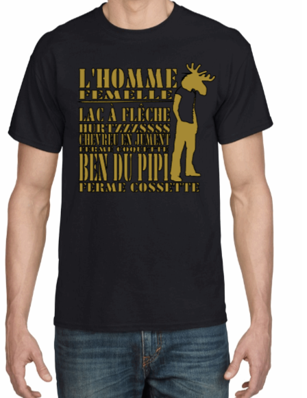 T-Shirt OFFICIEL L'Homme Femelle NOIR