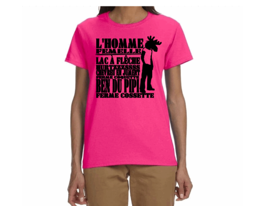 T-Shirt OFFICIEL L'Homme Femelle ROSE